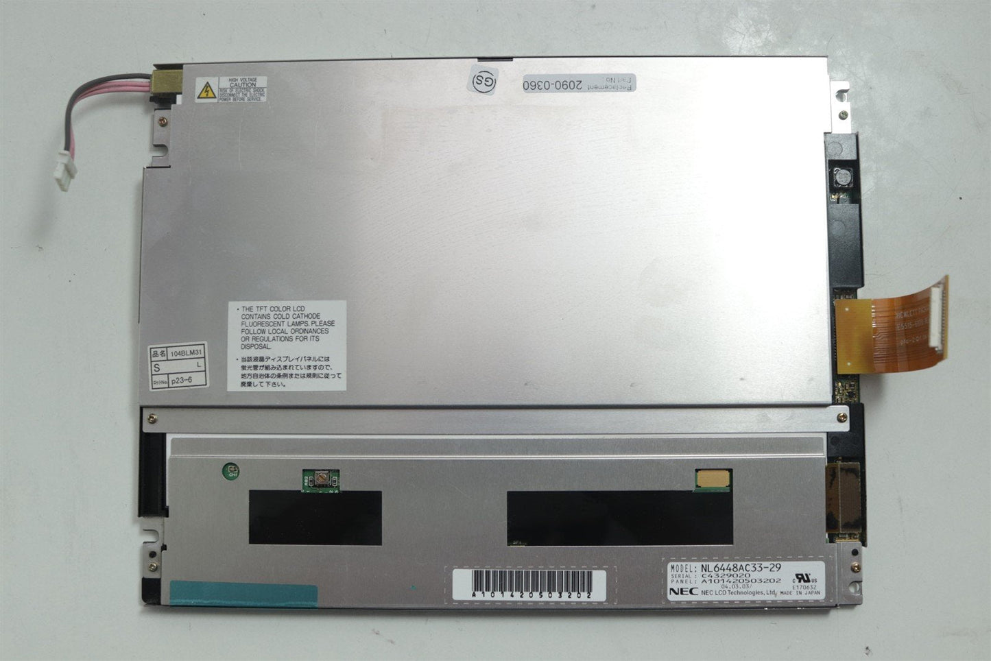 NEC NL6448AC33-29 LCD Display Panel 10.4"