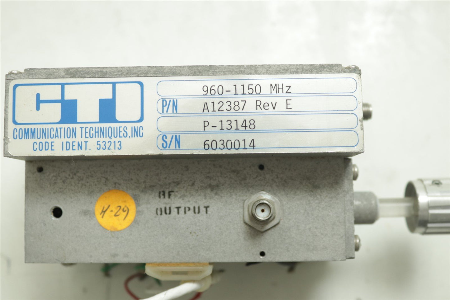 CTI P-13148 RF Amplifier A12387 Rev E 960-1150 MHz