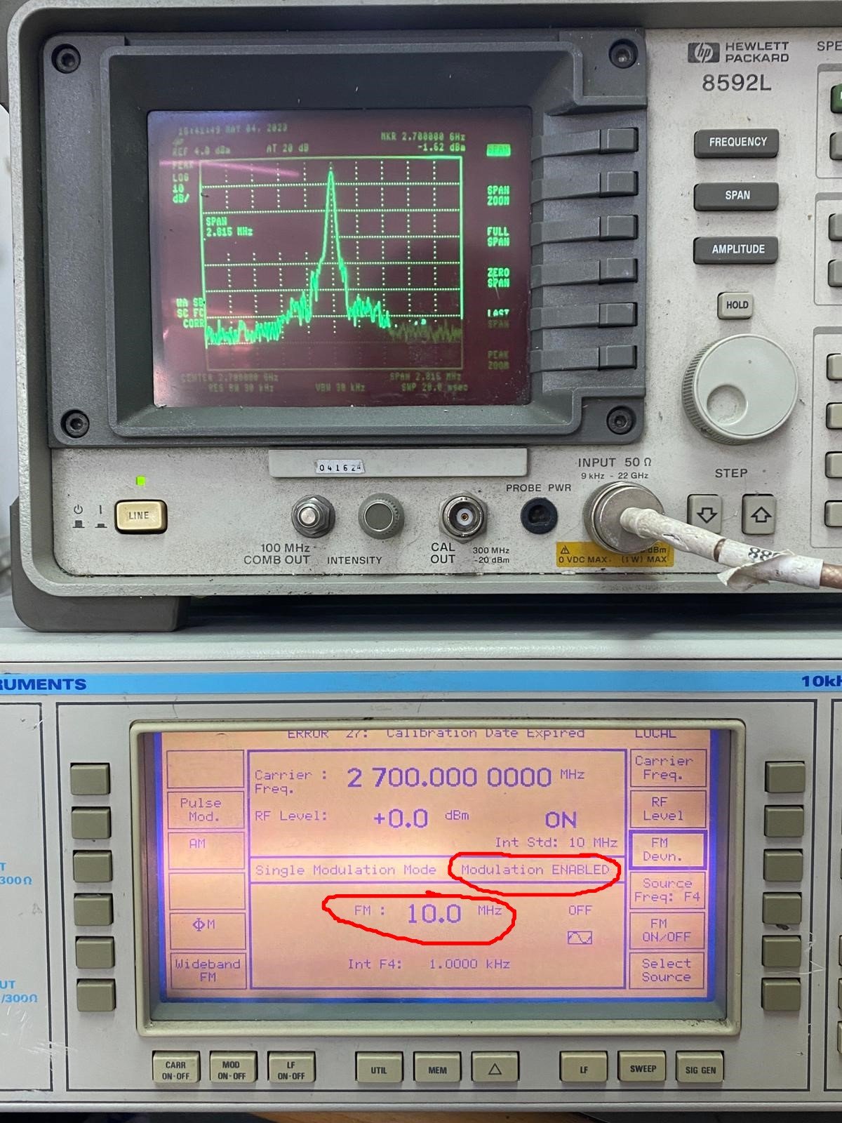 Marconi Instruments 2051 10kHz - 2.7GHz Signal Generator OPT 01 02 Testedd