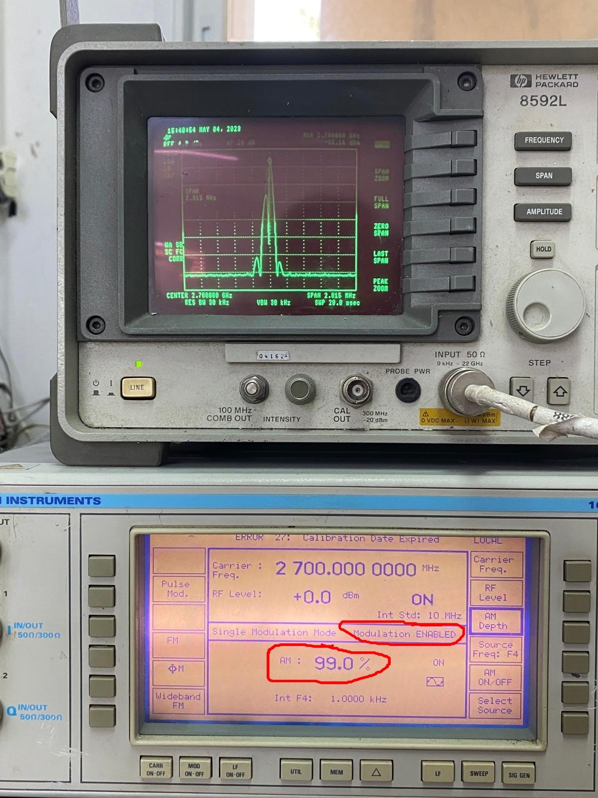 Marconi Instruments 2051 10kHz - 2.7GHz Signal Generator OPT 01 02 Testedd