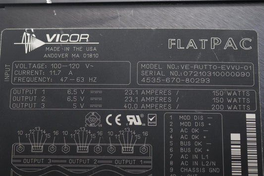 PHILIPS Brilliance CT Vicor OP- 6.5V, 6.5V, 5V VE-RUTTO-EVVU-01