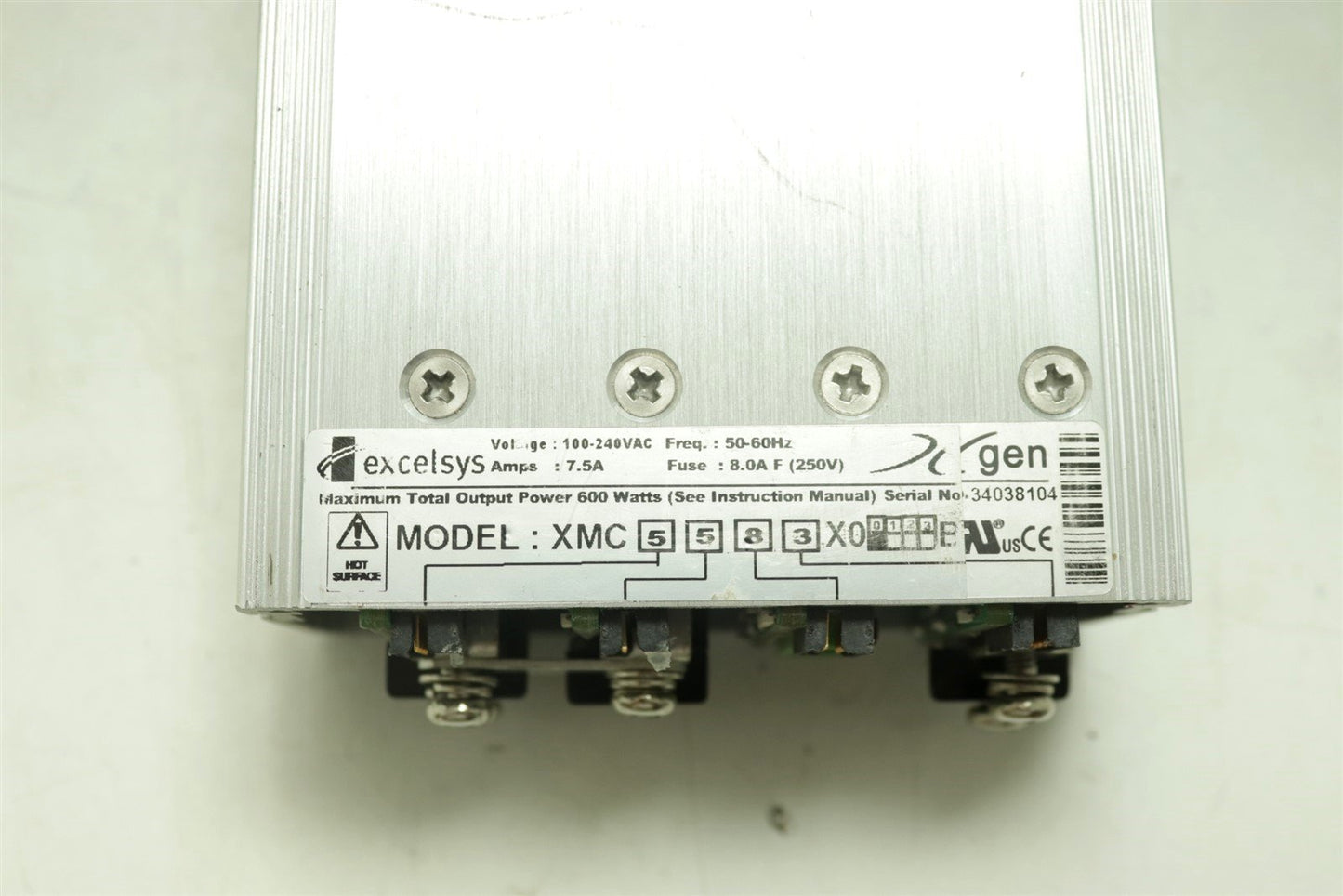 TESTED Syneron Candela Excelsys XMC XMC5583X00B 600W Power Supply
