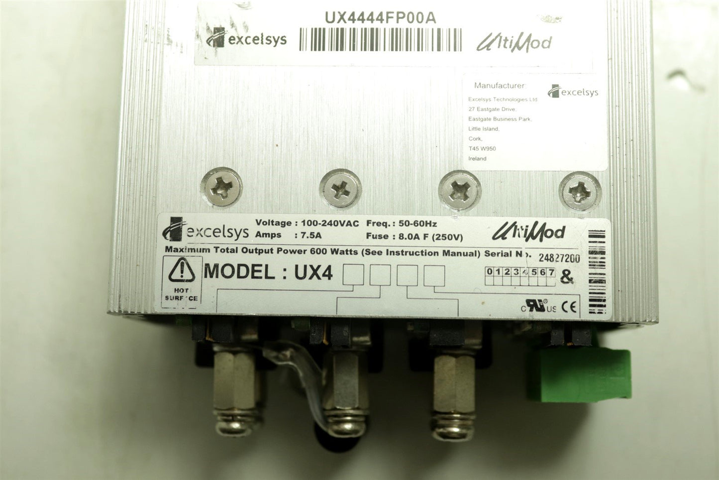 TESTED Syneron Candela Excelsys UX4 UX4444FP00A 600W Power Supply