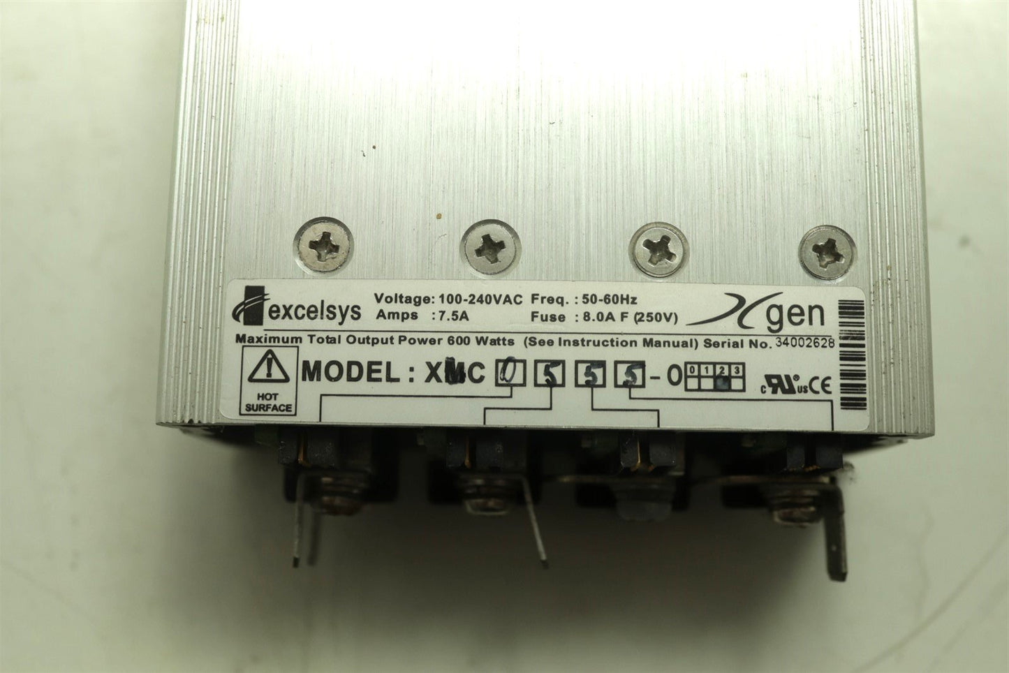 TESTED Syneron Candela Excelsys XLC XLC0555P02B 600W Power Supply