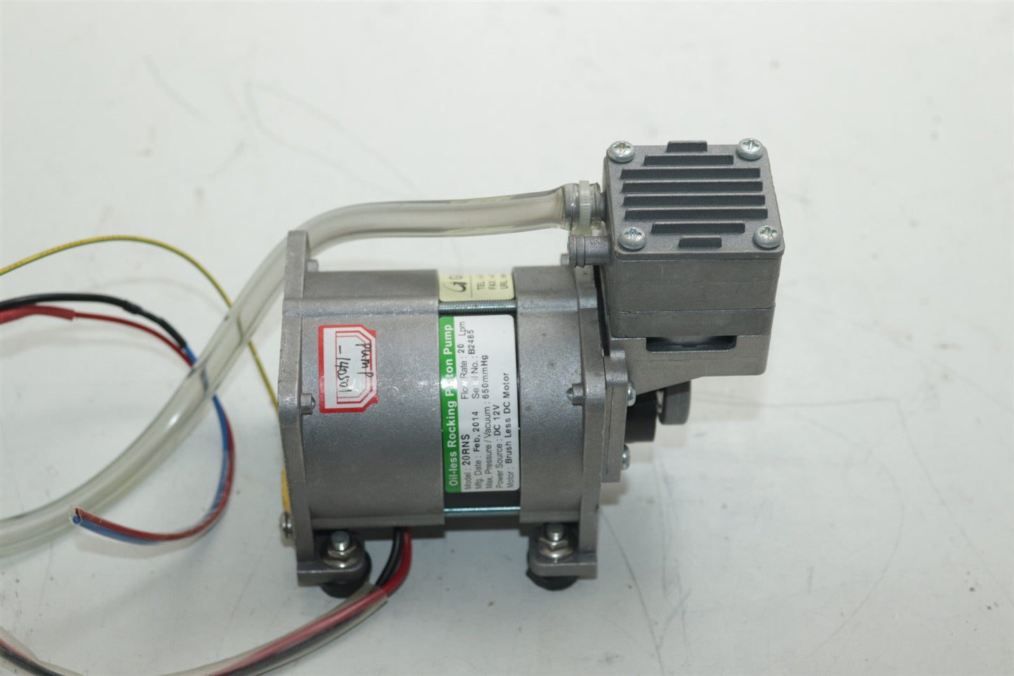 Lumenis G&M Oilless 6Bar 20RNS 24V 20Lpm Vacuum Pump Assy HS-63827