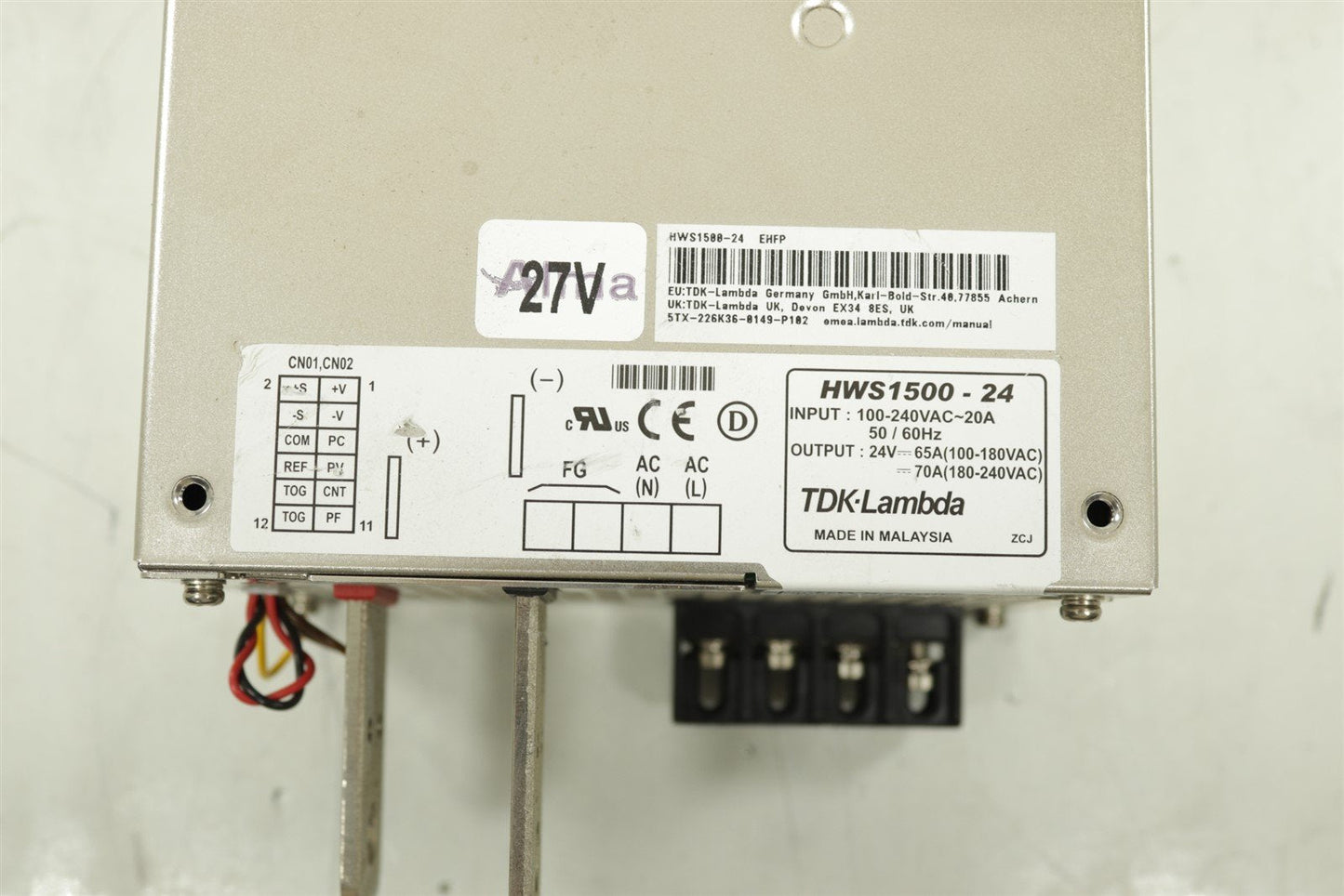 TDK-Lambda HWS1500-24 Switching Power Supply 24VDC 70A