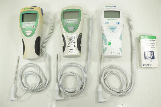 3X Welch Allyn Digital Thermometer SureTemp Plus 692 With Probes And Covers