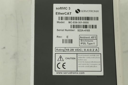 Servotronix Softmc 3 Ethercat MC E06 301 0000
