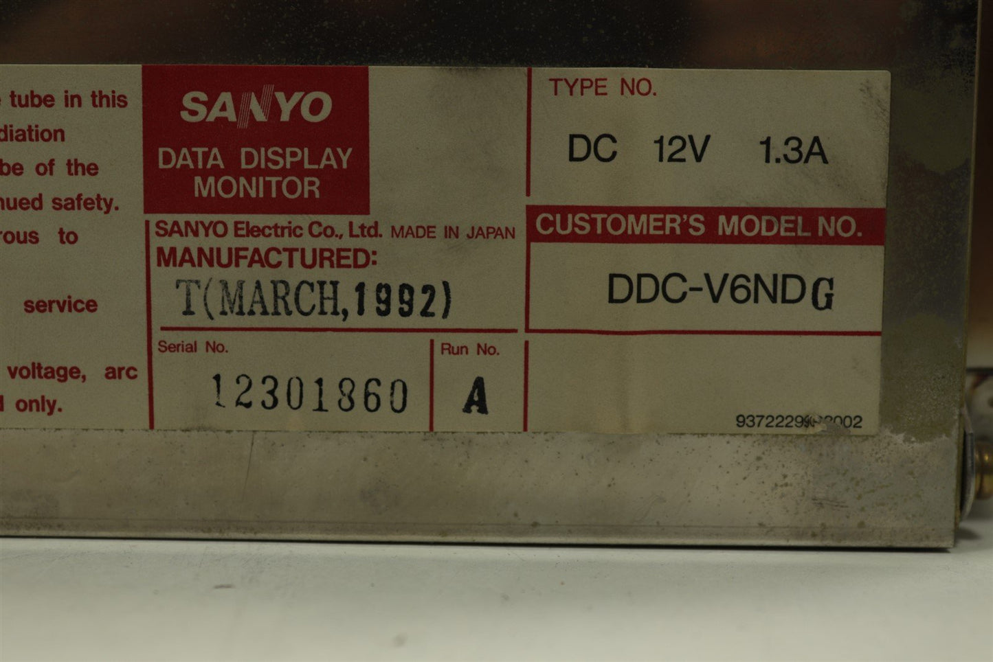 ANRITSU spectrum analyzer MS2601B Crt Display