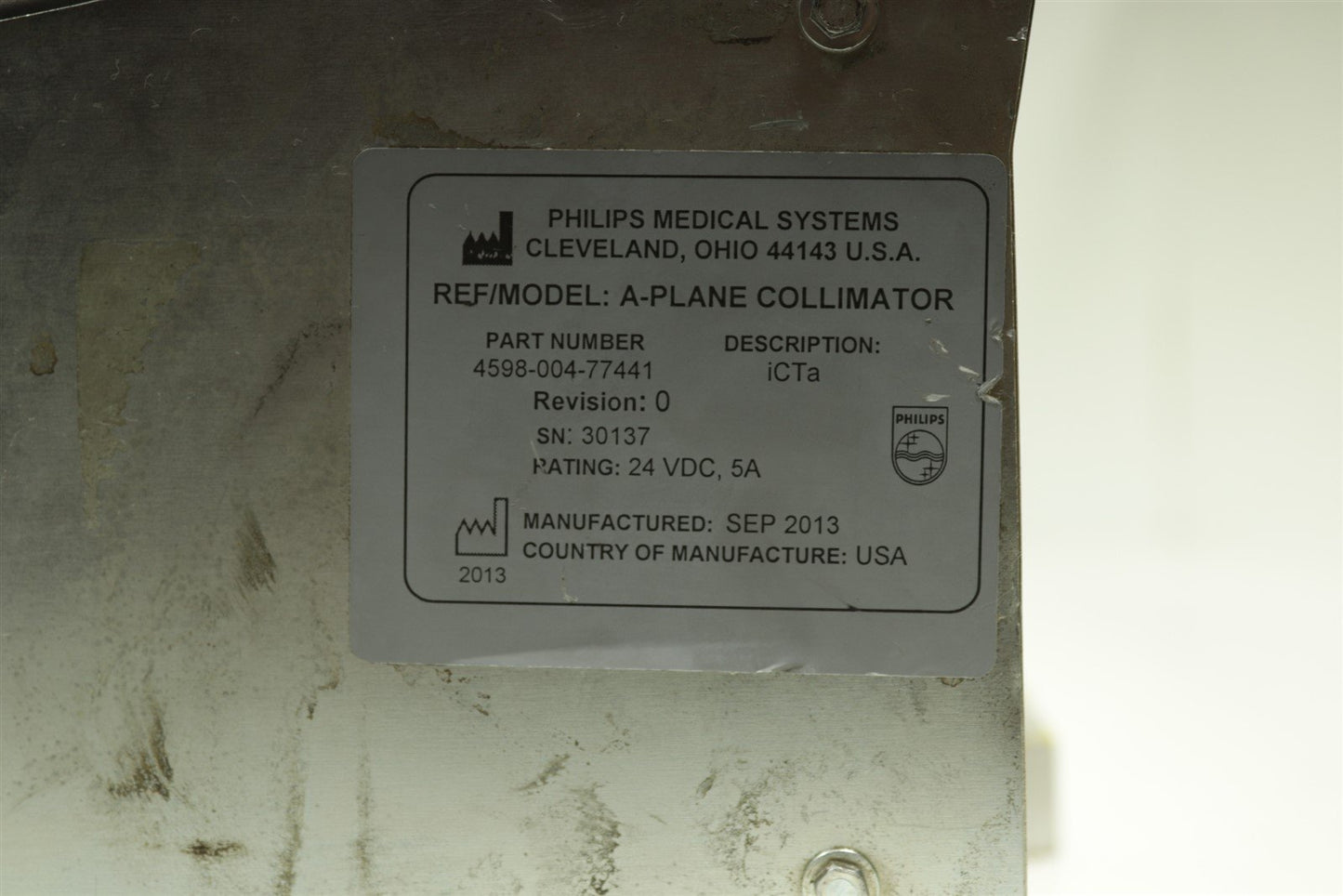 Philips CT Brilliance A-Plane Collimator Module 4598-004-77441