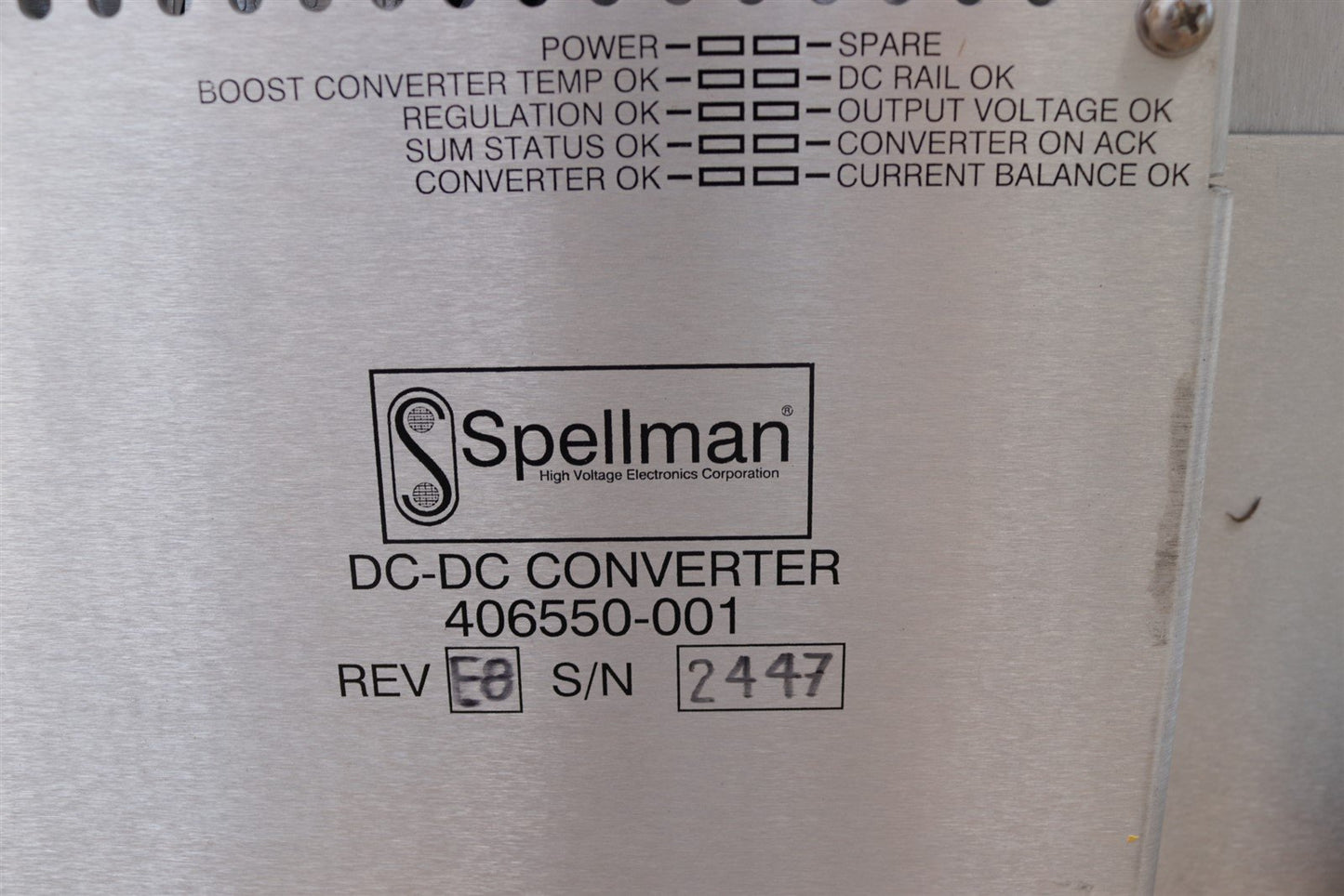 Philips Brilliance iCT Spellman DC-DC Converter 406550-001 Excellent Condition!