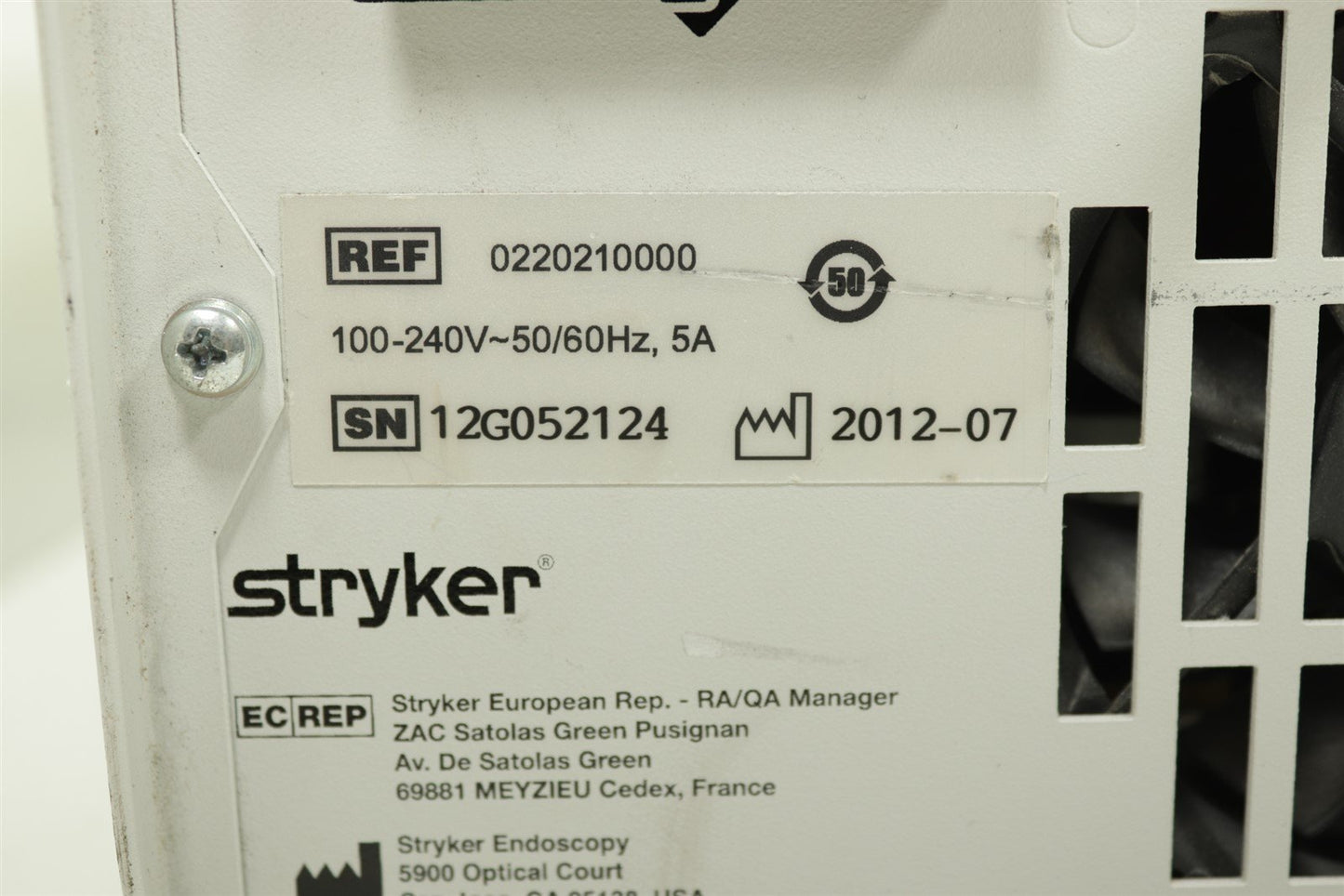 Stryker Endoscopy L9000 Led Light Source 0220210000 Not Tested