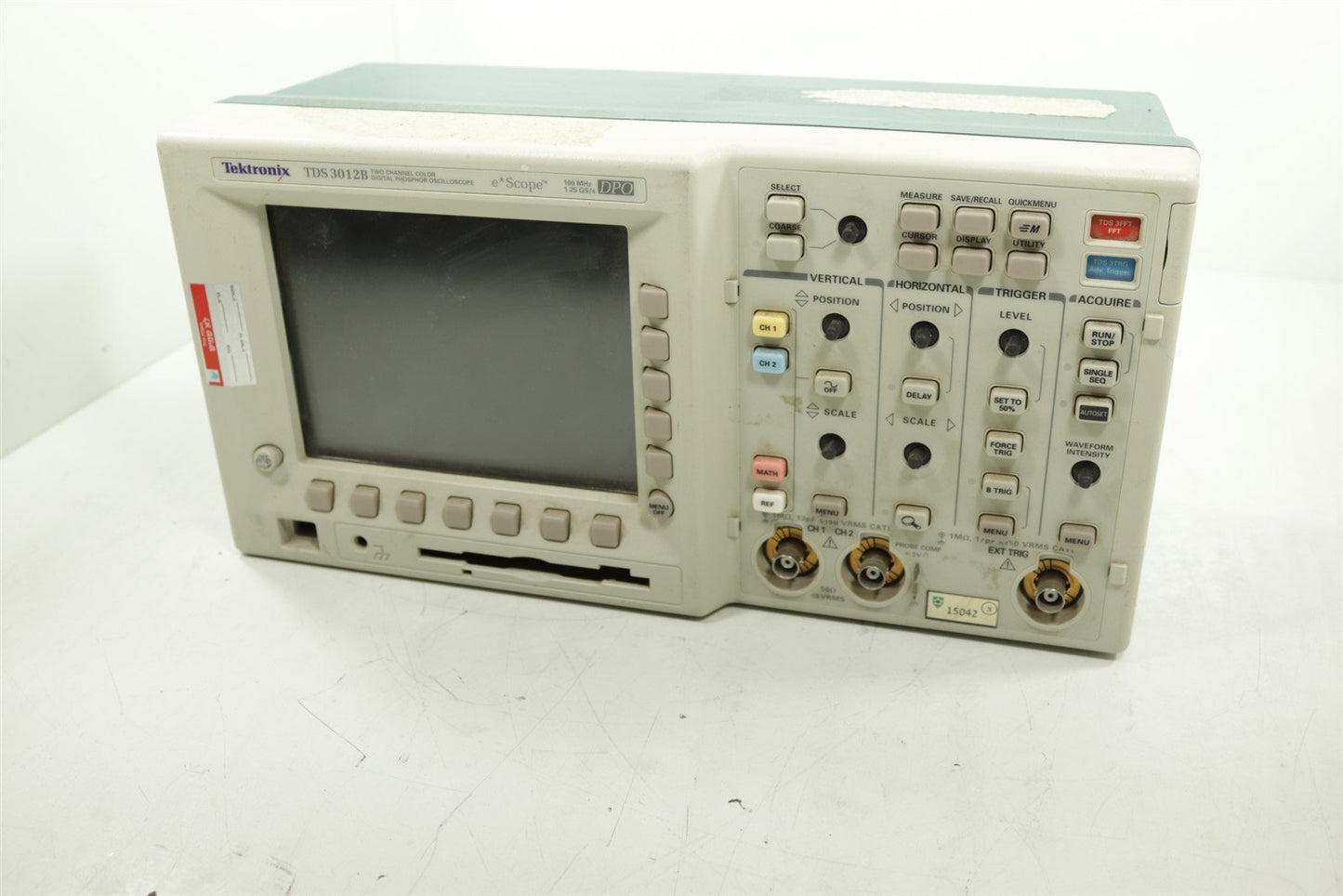 Tektronix TDS3012B Digital Phosphor Oscilloscope 100Mhz 1.25GS For Parts