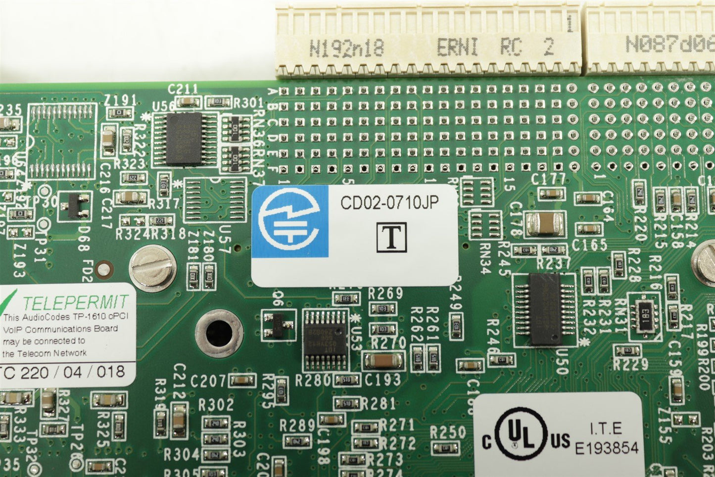 AudioCodes 1610 Series TP1610B/120/4Span cPCI Module FASB00097 CD02-0710JP