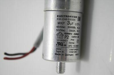 Electronicon Capacitor E33.C48-500305 3uF 450Vac 30000h KI.A 500Vac 3000h KI.C