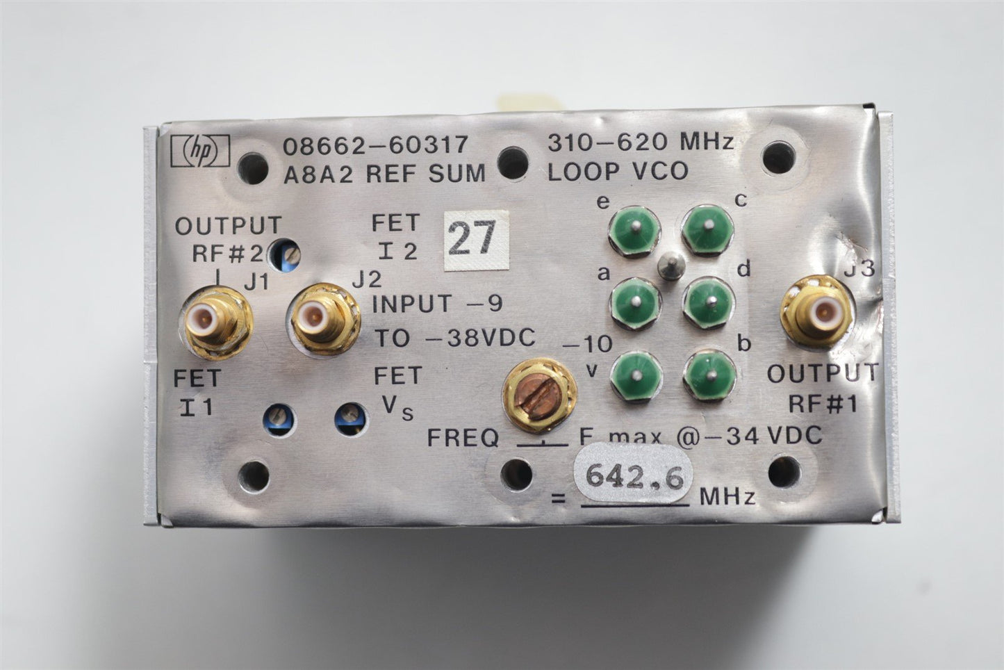 HP Agilent 08662-60317 310-620MHz LOOP VC0 642.6MHz RF Oscillator