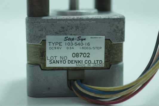 Sanyo Denki 103-540-16 9.6V 0.3A 1.8°/ Step- Stepping Motor