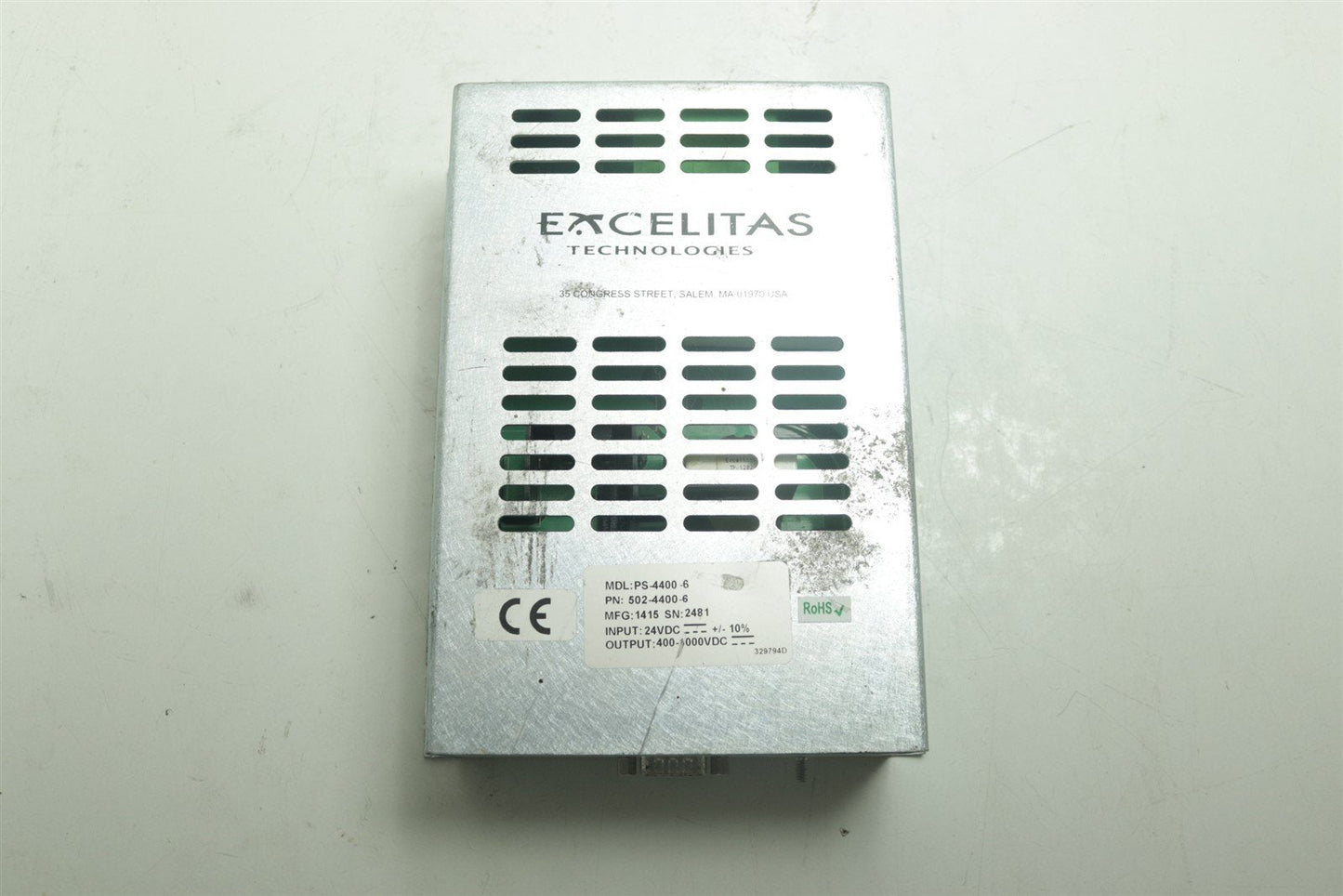 Excelitas Technologies PS-4400-6 Power Supply 502-4400-6 24VDC