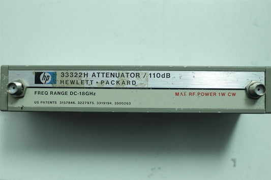 HP Agilent 33322H DC-18GHz 110dB Programmable Step Attenuator TESTED