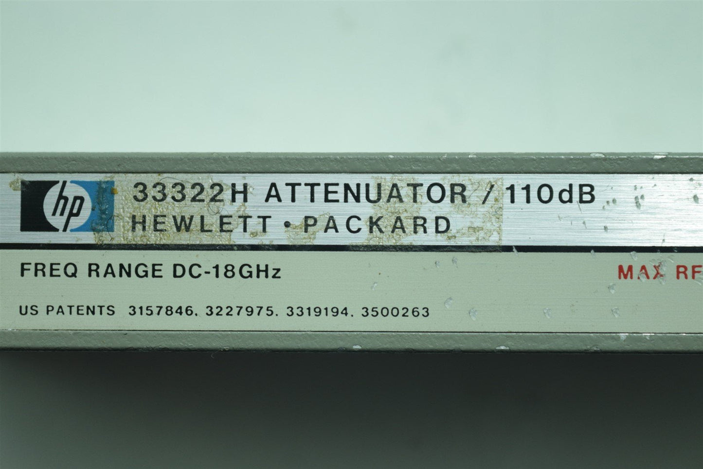 HP Agilent 33322H DC-18GHz 110dB Programmable Step Attenuator TESTED
