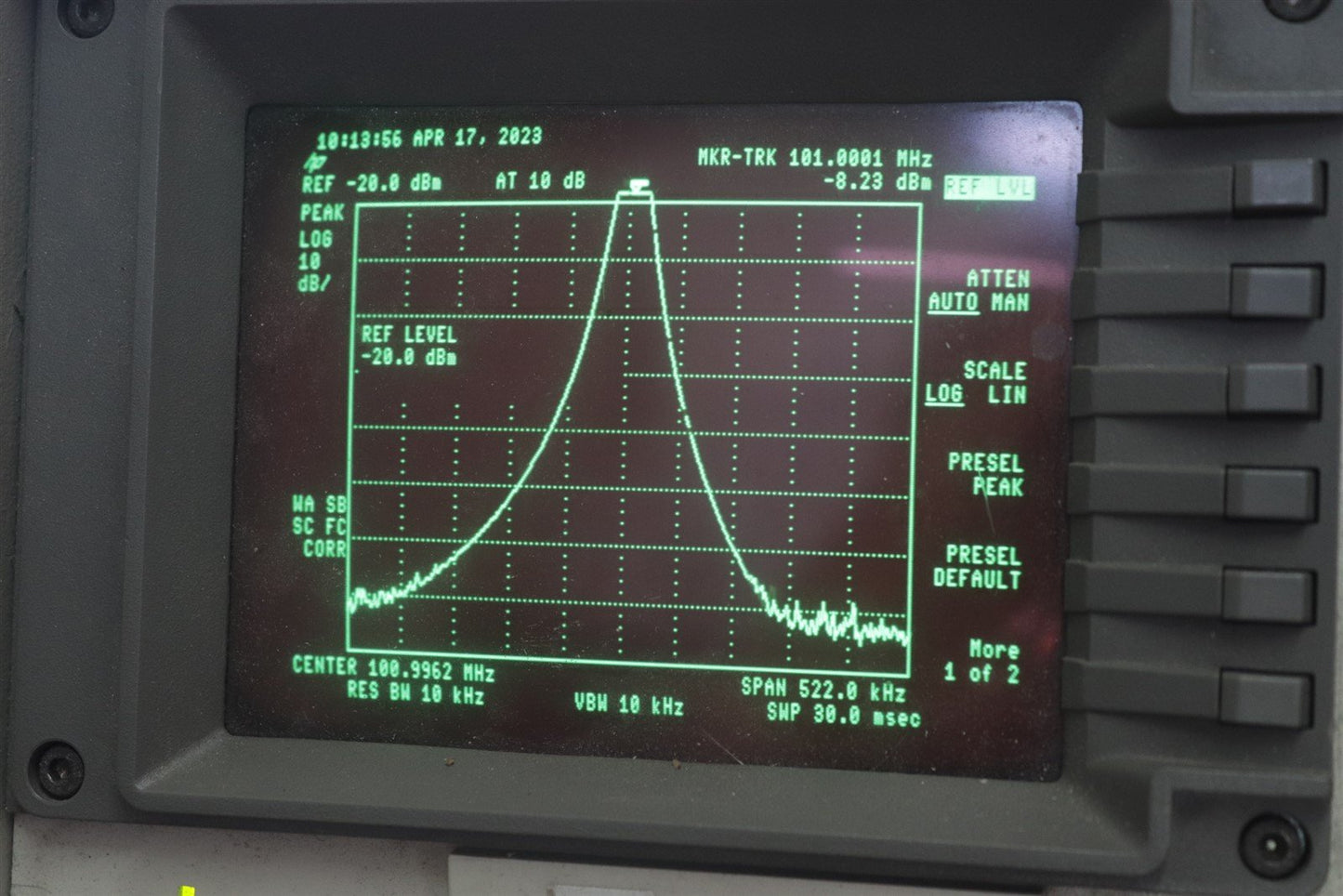 Miteq Phase Lock Crystal Oscillator 101 MHz Tested