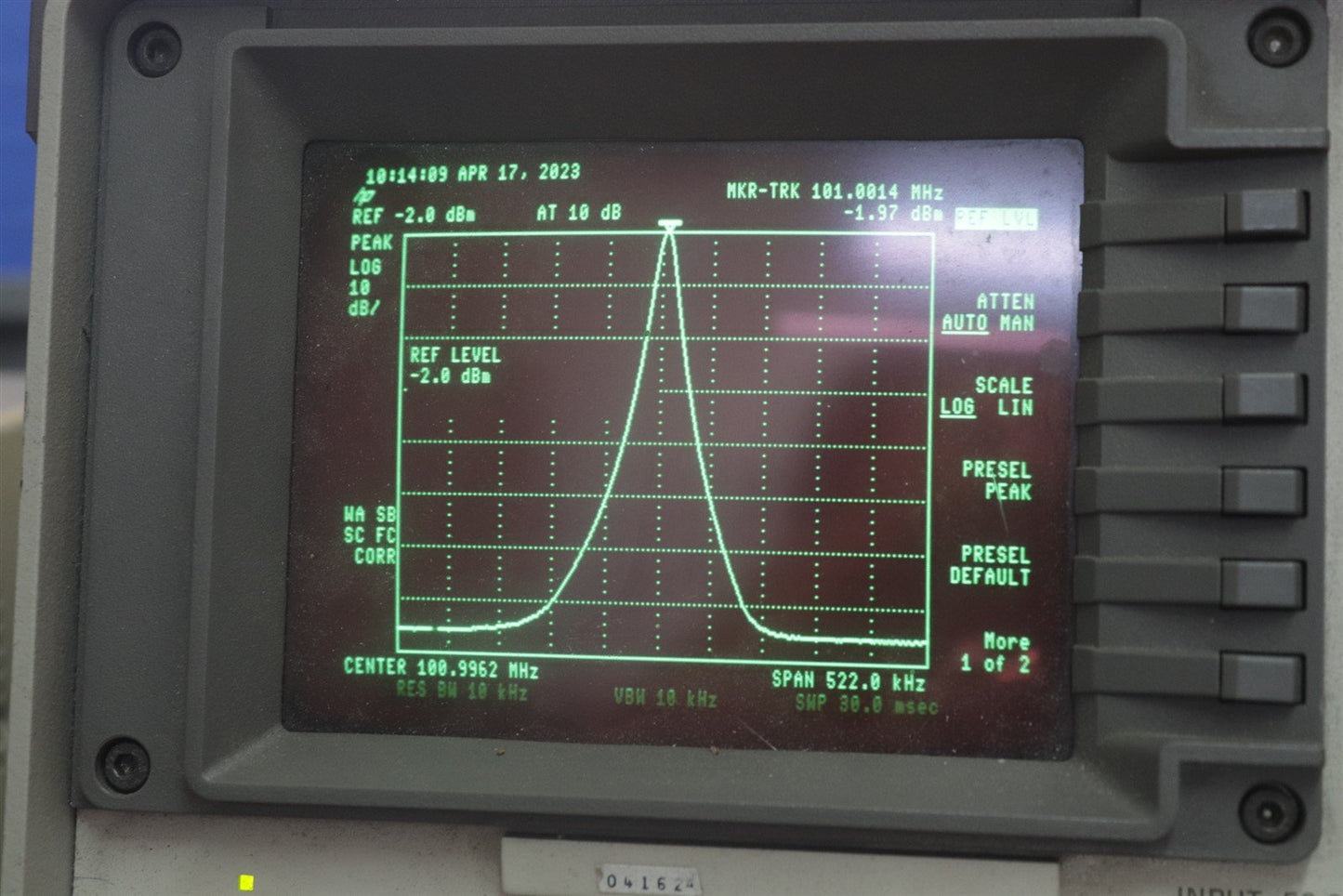 Miteq Phase Lock Crystal Oscillator 101 MHz Tested