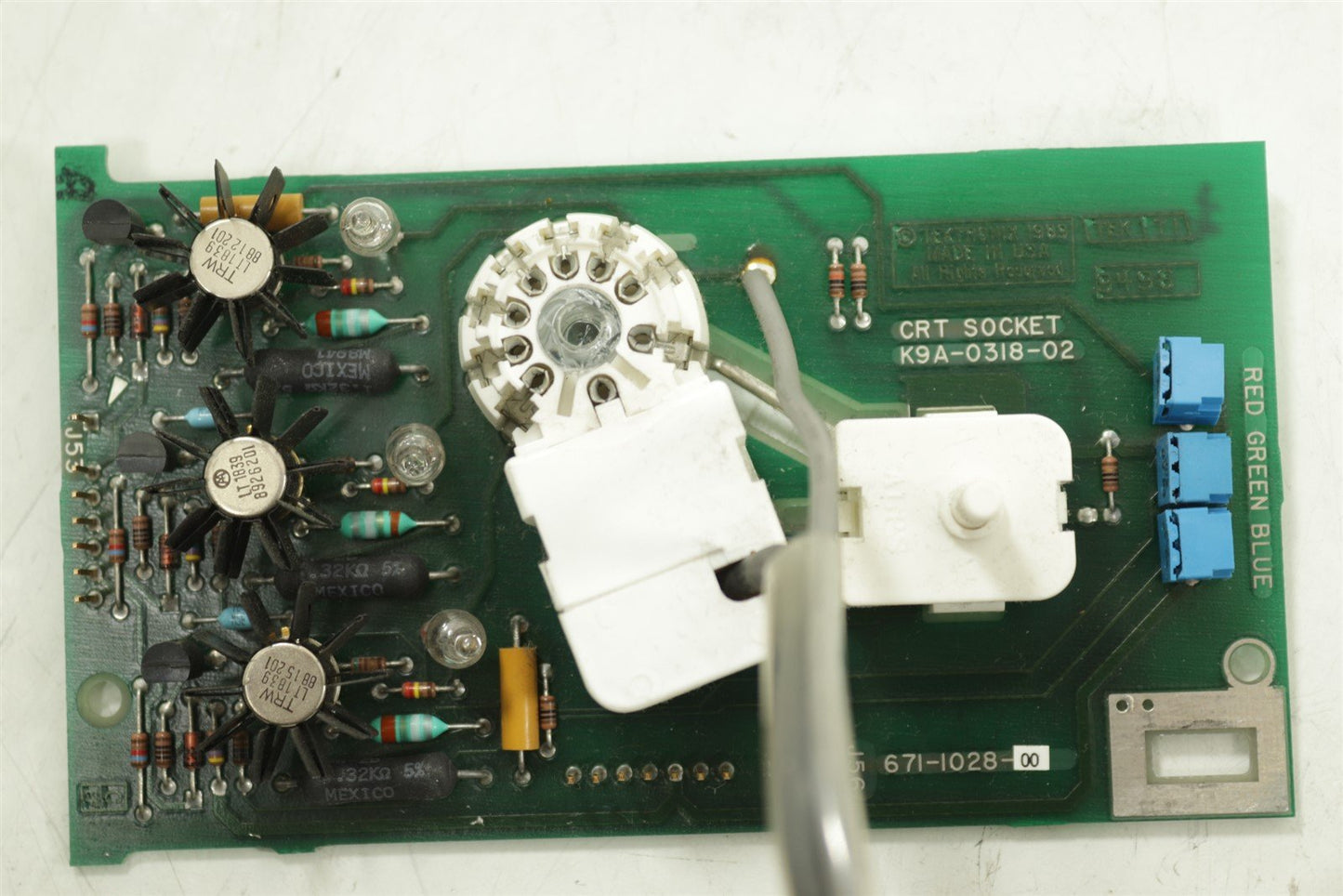 CRT Socket & Driver Parts of Tektronix CSA803 Communications Signal Analyzer