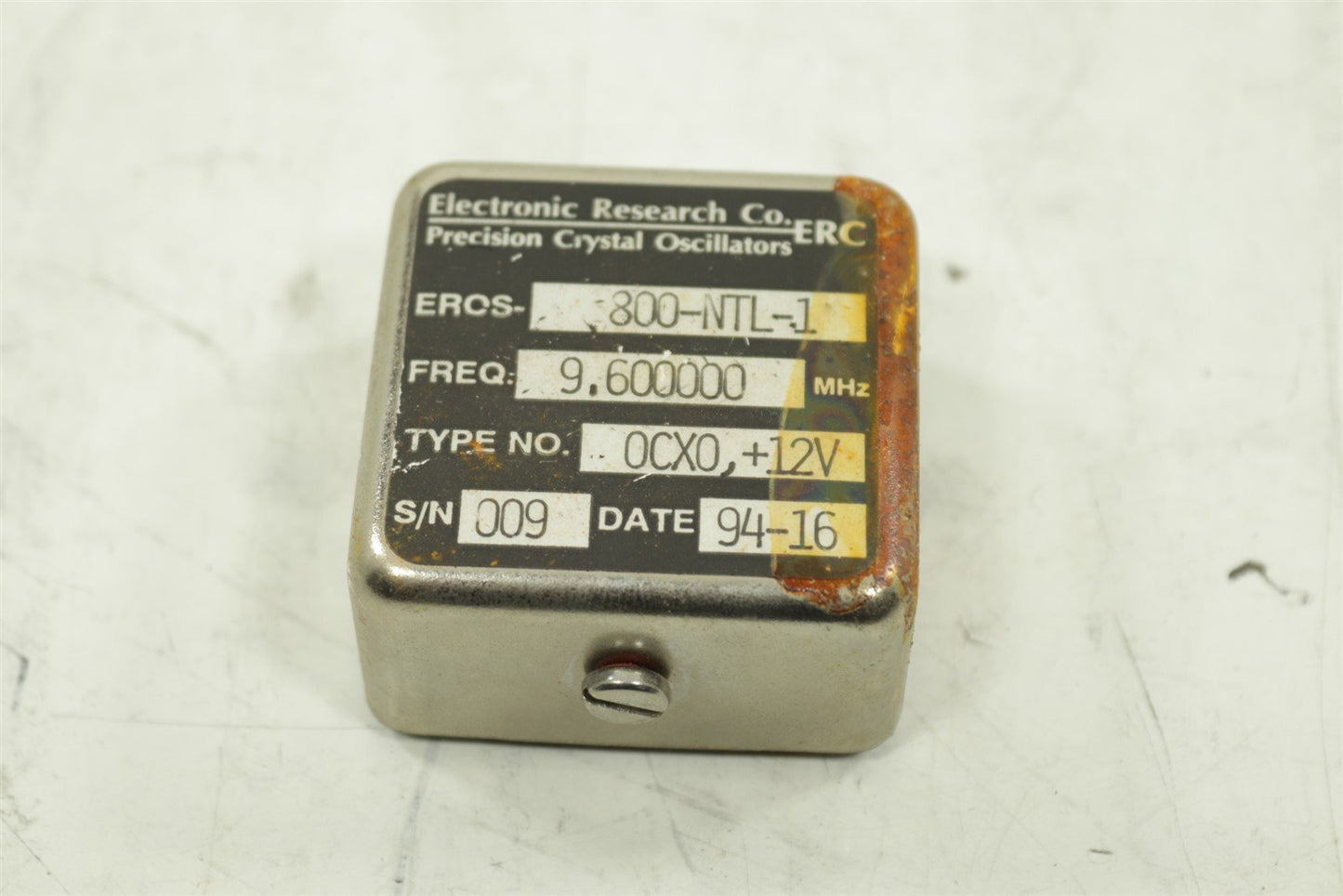 ERC Precision Crystal Oscillator 800-NTL-3 OCXO 9.600000 MHz +12V RF