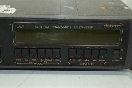Datron 1081 Autocal Standards Multimeter OPT: 10, 20, 40, 50, 70