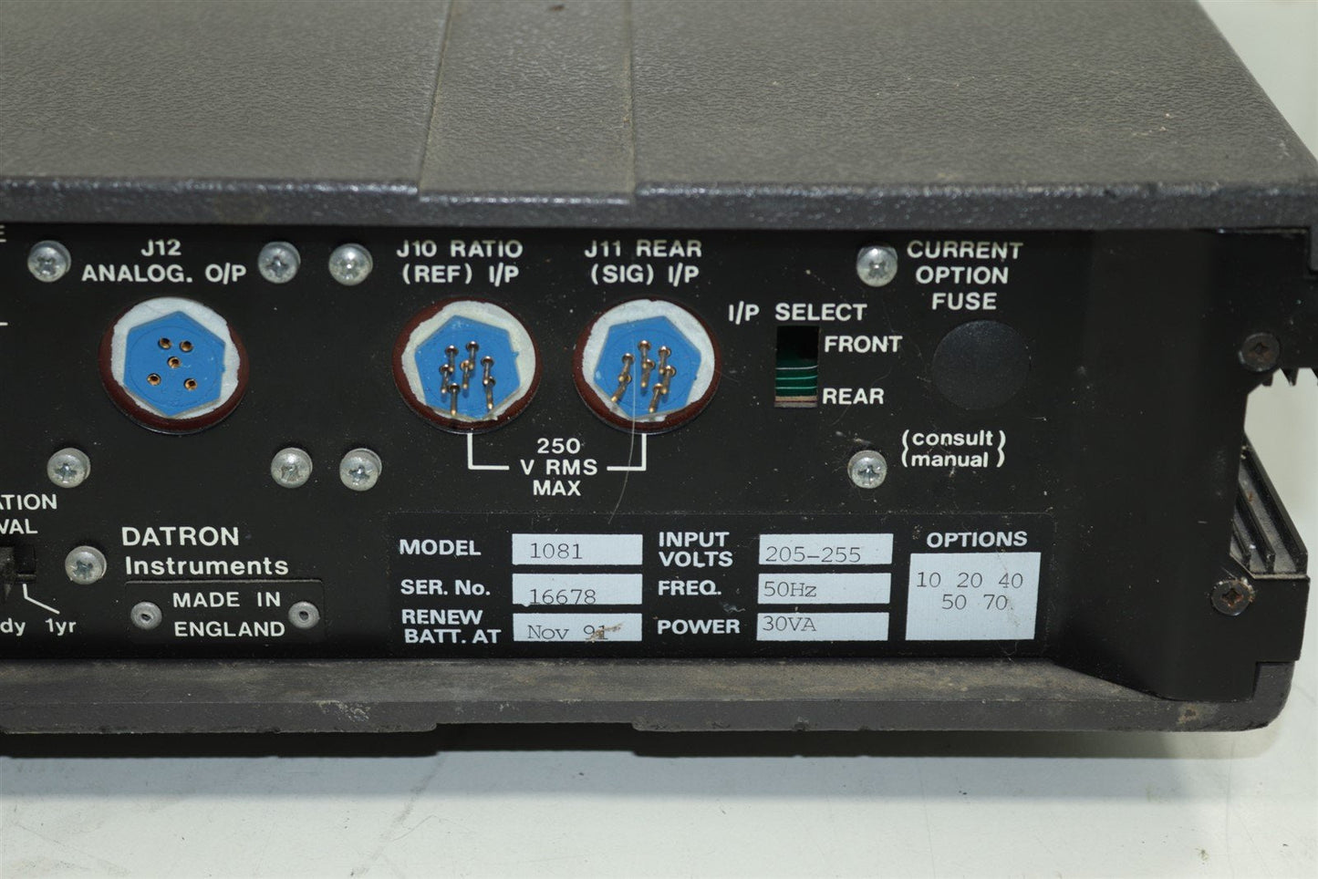 Datron 1081 Autocal Standards Multimeter OPT: 10, 20, 40, 50, 70