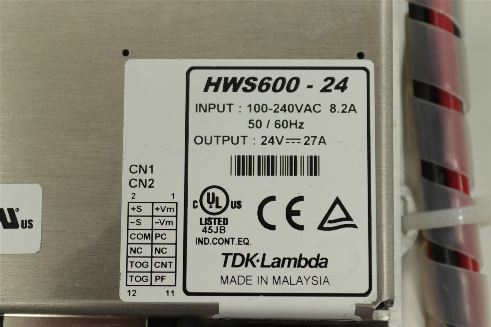 TDK Lambda HWS600-24 Switching Power Supply 27A/24V