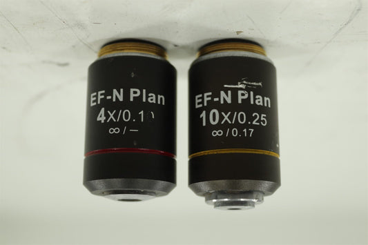 Motic EF-N Plan Microscope 10X 0.25 ∞/0.17 + 4X 0.10 ∞/- Objective lens
