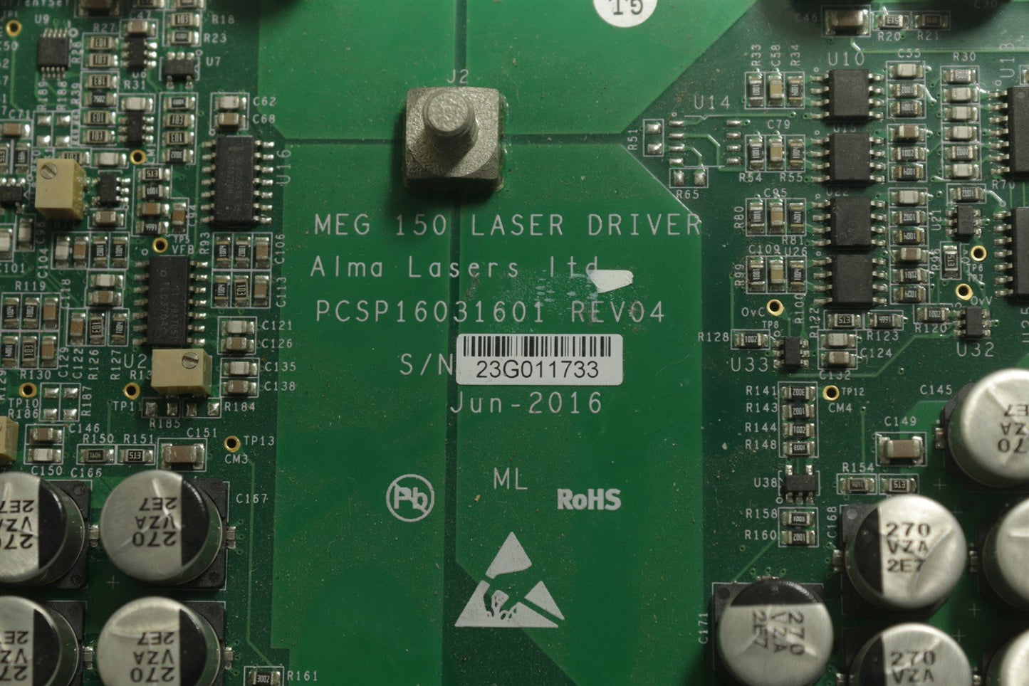 Alma Laser MEG 150 Power Laser Driver PCB PCSP16031601 REV04