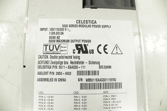 Hp Agilent 1680A Logic Analyzer Power Supply 500W 100/115/230V 0950-3403