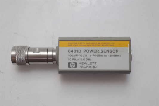 Keysight Agilent 8481D Power Sensor 10MHz - 18GHz -70dBm To -20dBm Tested