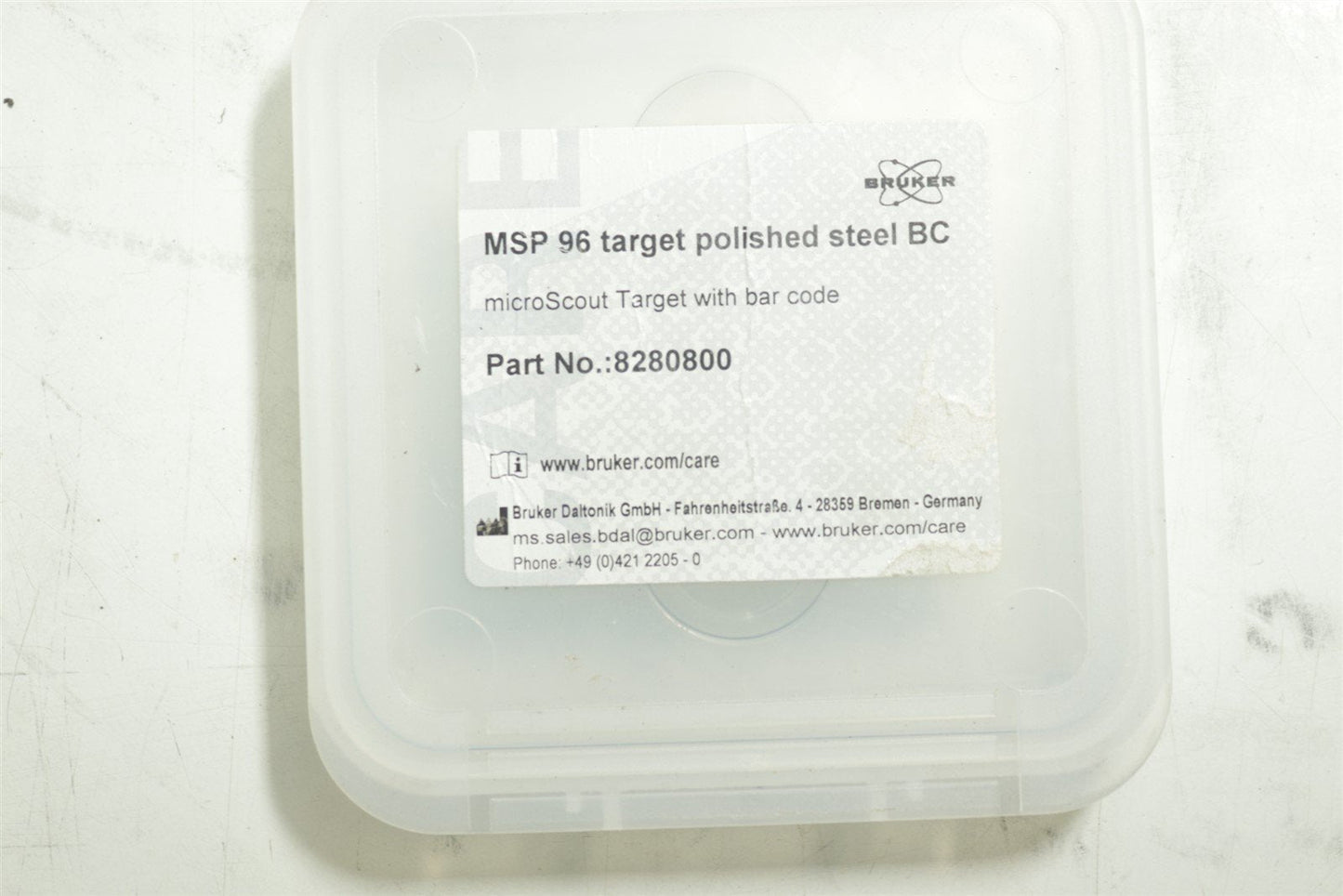 Bruker MSP 96 Target Polished Steel BC 8280800