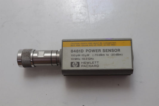 Keysight Agilent 8481D Power Sensor 10MHz - 18GHz -70dBm To -20dBm Tested