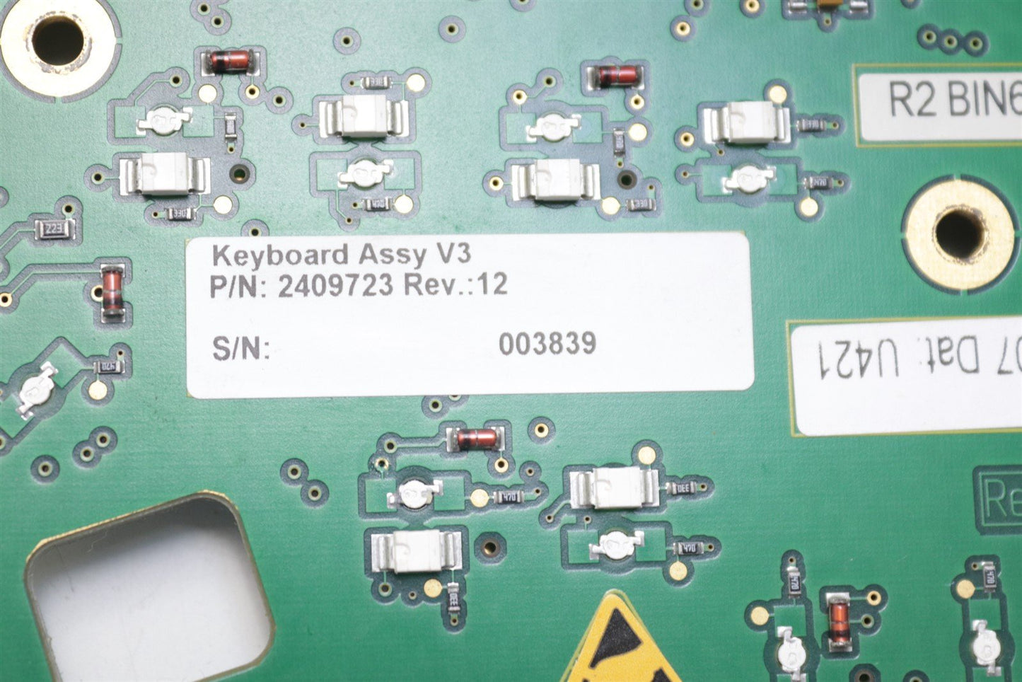 GE HealthCare Vivid I Keyboard Assy V3 Board 2409723