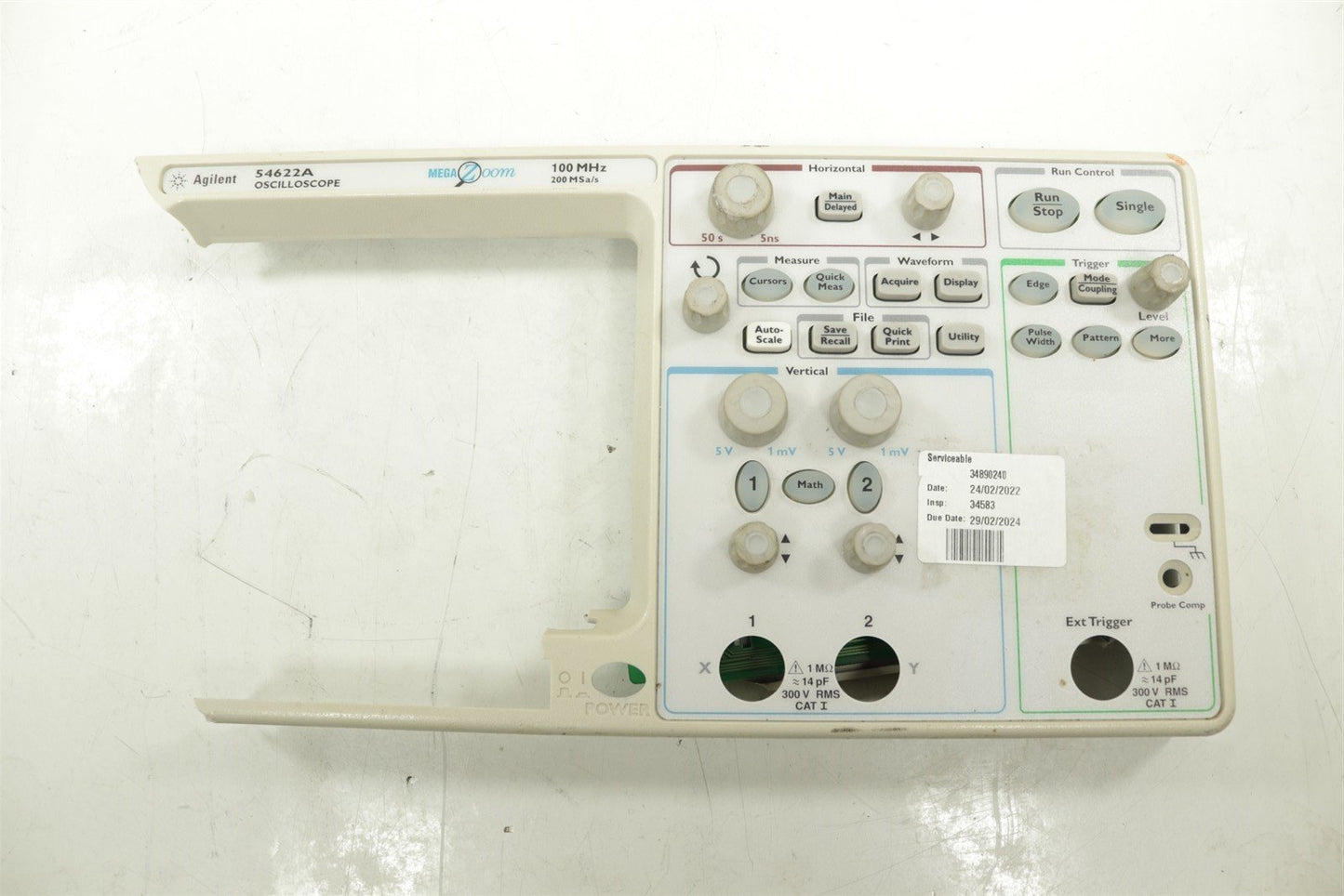HP Agilent 54622A Oscilloscope Front Control Panel