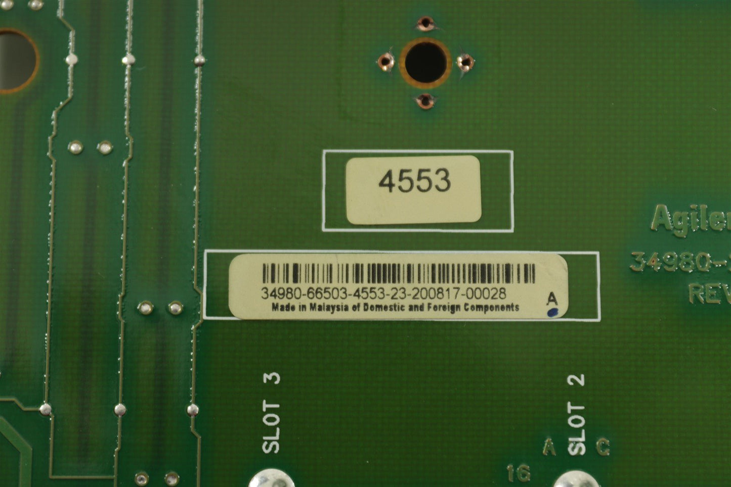 HP Agilent 34980A Multification Switch/Measure Unit Backplane PCB 34980-26503