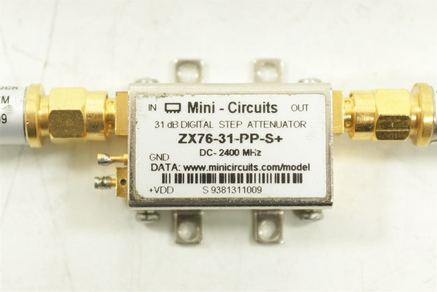 Mini Circuits Digital Step Attenuator 31dB ZX76-31-PP-S+ with 2x BLK-89-S+