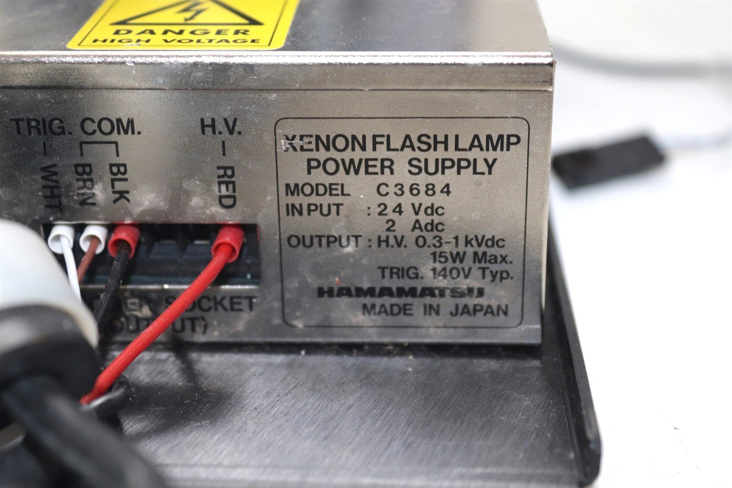 Hamamatsu L4633-01 E4370-01 Xenon Flash Lamp With Filter Wheel And Power Supply