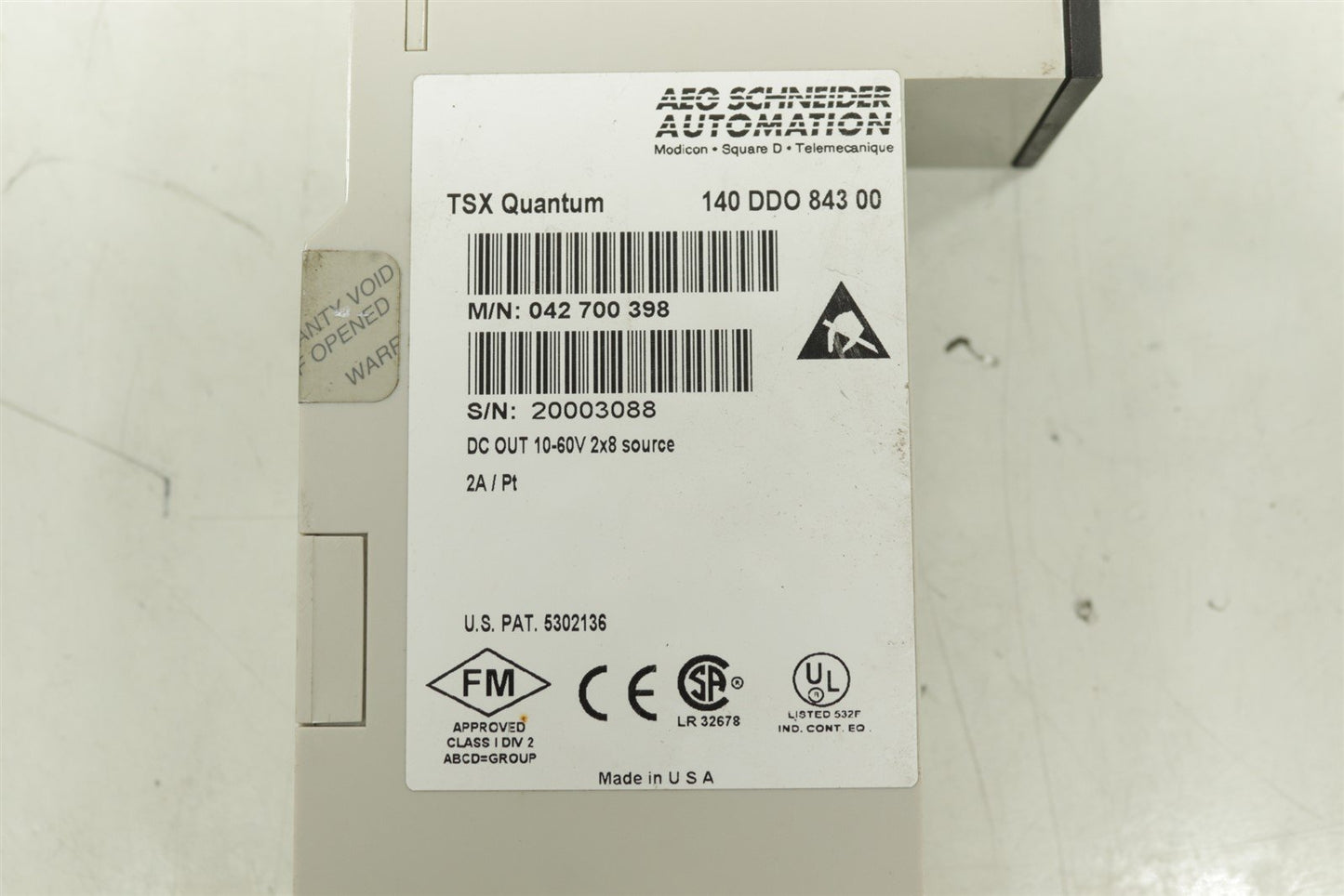 Schneider Automation Inc TSX Quantum 140 ACO 020 00 & 140 DDO 843 00