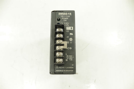 LAMBDA Power Supply 15 Volt 3.6 Amp EWS50-15