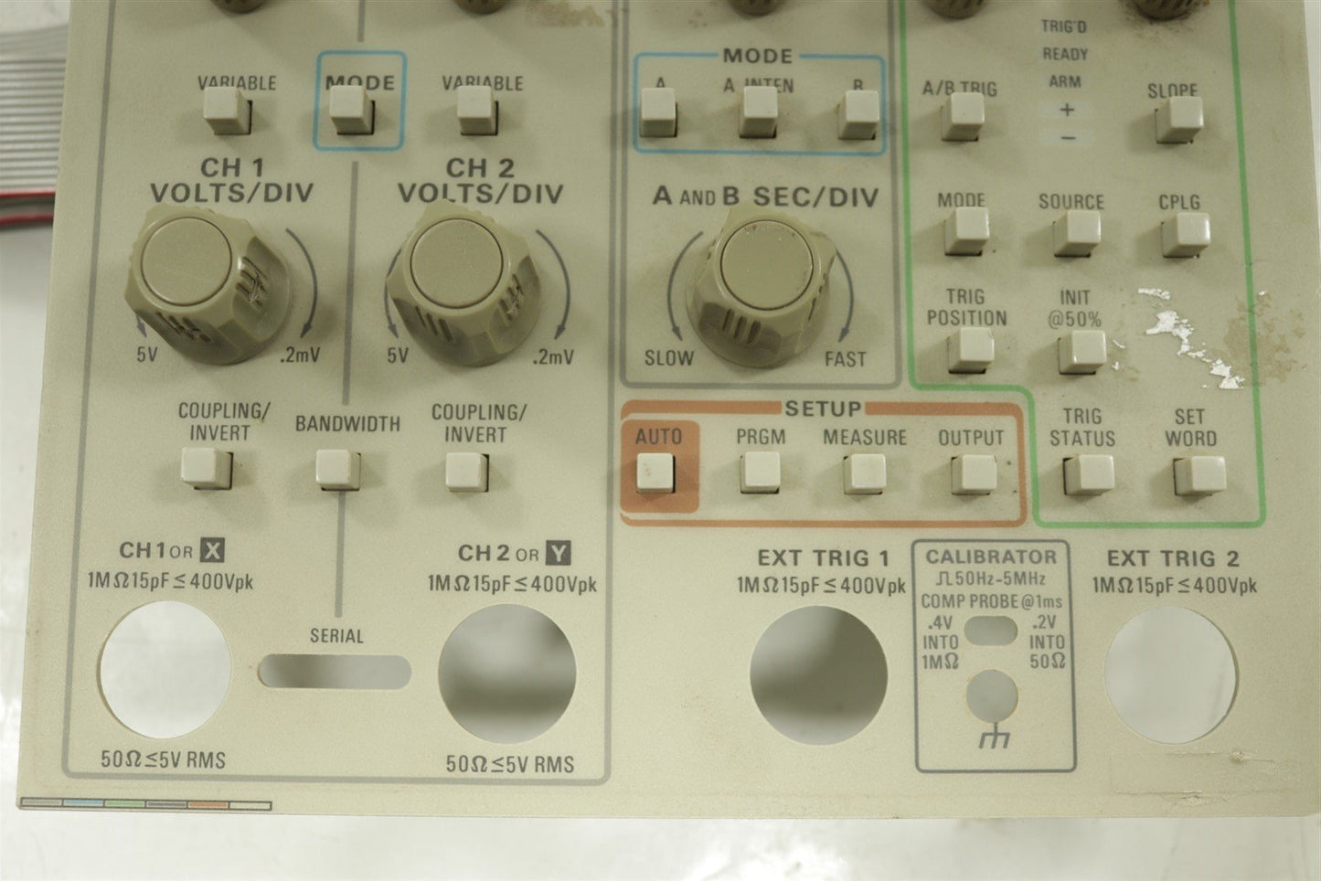 Tektronix 2440 Oscilloscope Keyboard Front Panel