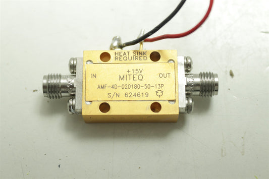 MITEQ AMF-4D-020180-50-13P amplifier 28Db to 13dbm 2-18GHz