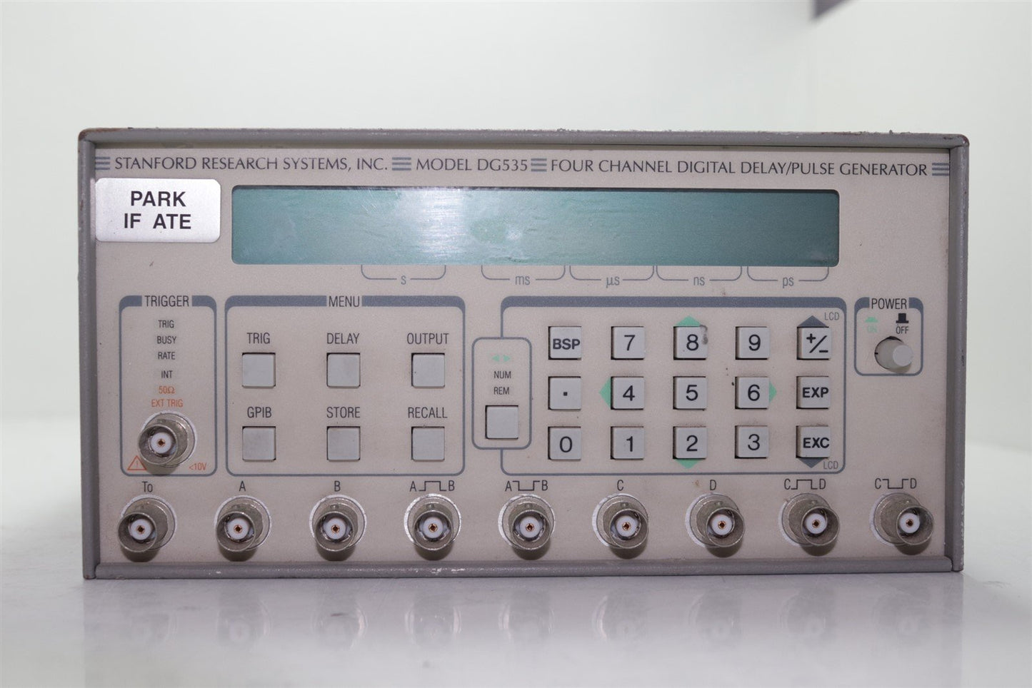 SRS Stanford Research DG535 Four Channel Digital Delay Pulse Generator Option 01