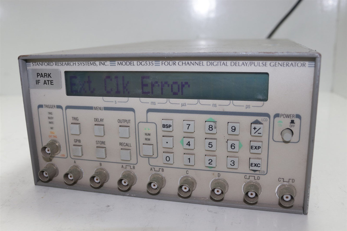 SRS Stanford Research DG535 Four Channel Digital Delay Pulse Generator Option 01