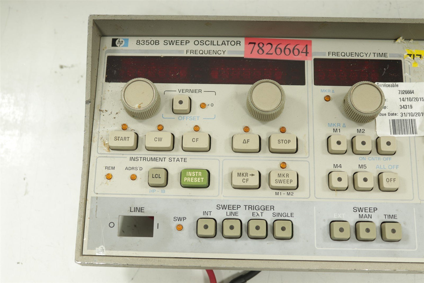 Hp Agilent 8350B Sweep Oscillator Front Panel