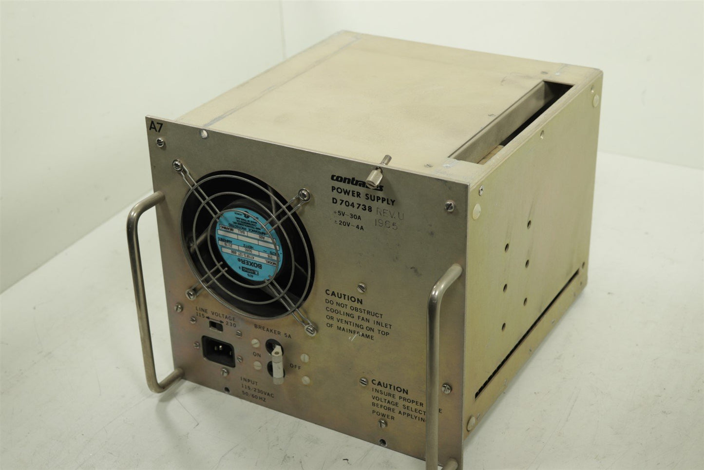 Power Supply P/N D704738 of Contraves Dual Motion Axis Rate Table 57Cd-2/30H